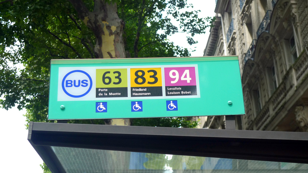 linhas de ônibus em Paris