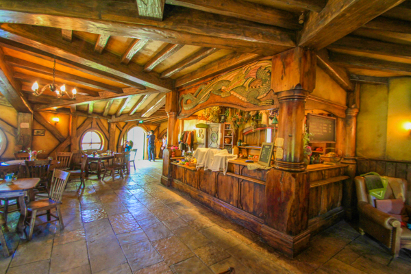 Bar do dragão verde em Hobbiton na Nova Zelândia