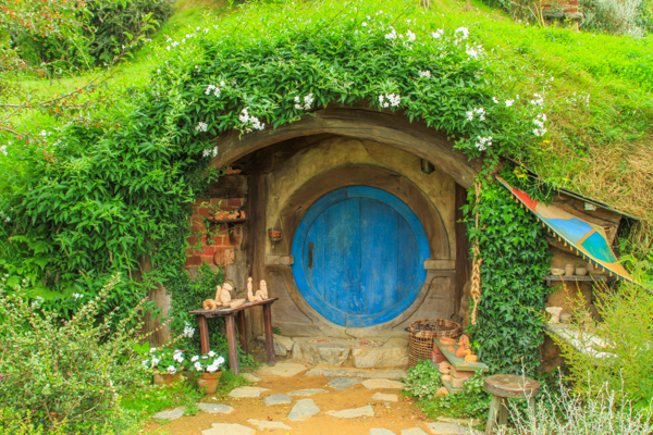 Casinha dos Hobbits na Nova Zelândia