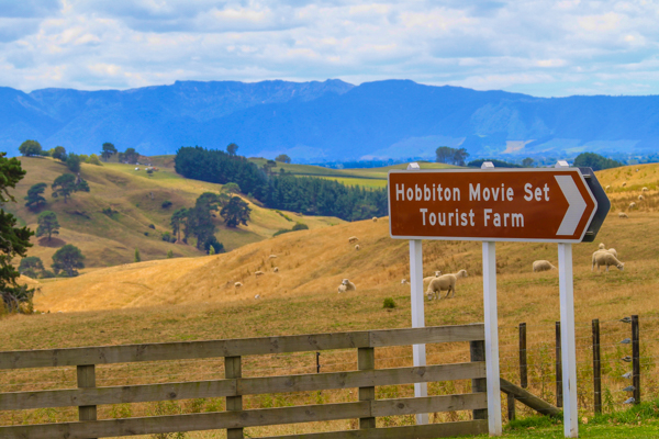 Hobbiton Movie Set em Matamata na Nova Zelândia