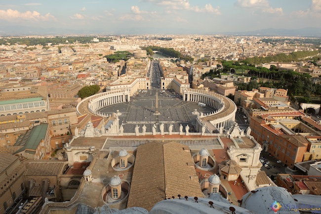 Vista da Cúpula da Basílica de São Pedro em Roma