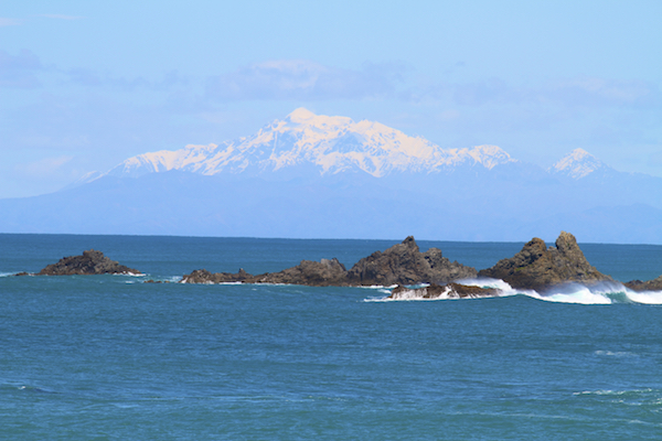 Visual de Wellington para a ilha sul da Nova Zelândia 