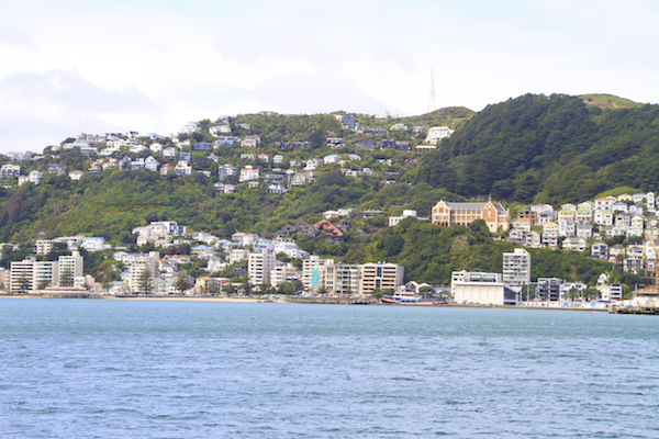 Oriental Bay em Wellington na Nova Zelândia 