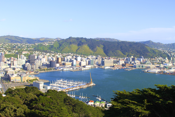 Visual do alto do Mt Victoria em Wellington na Nova Zelândia