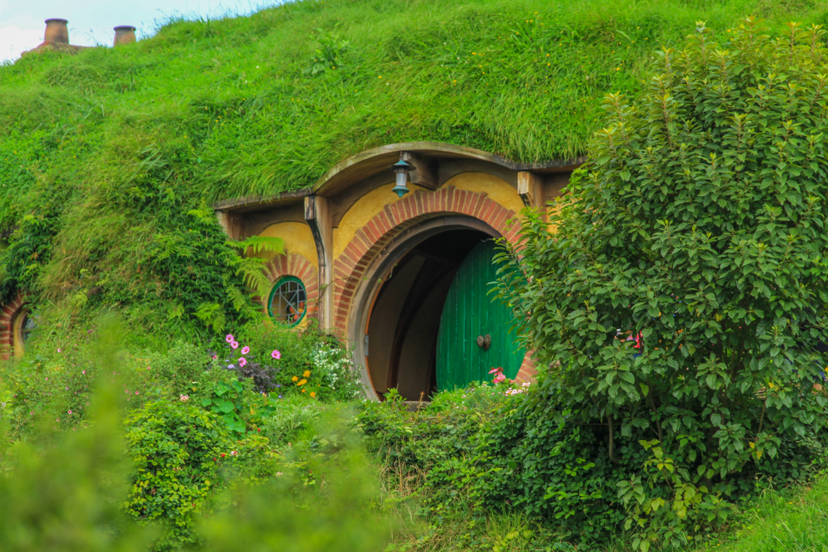Porta de Bilbo Bolseiro em Hobbiton na Nova Zelândia